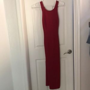 Full length red dress